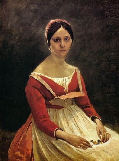 Jean Baptiste Camille  Corot Madame Legois oil painting picture